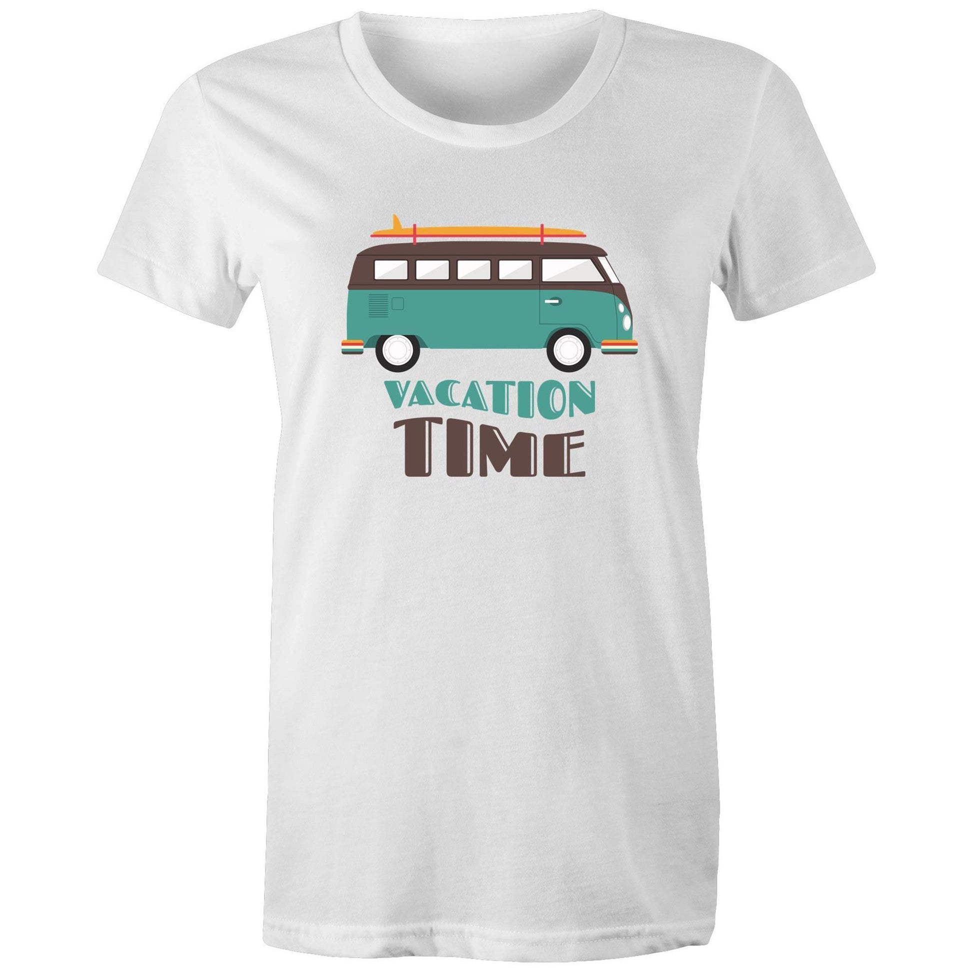 Vacation Time - Women's T-shirt White Womens T-shirt Retro Summer Womens