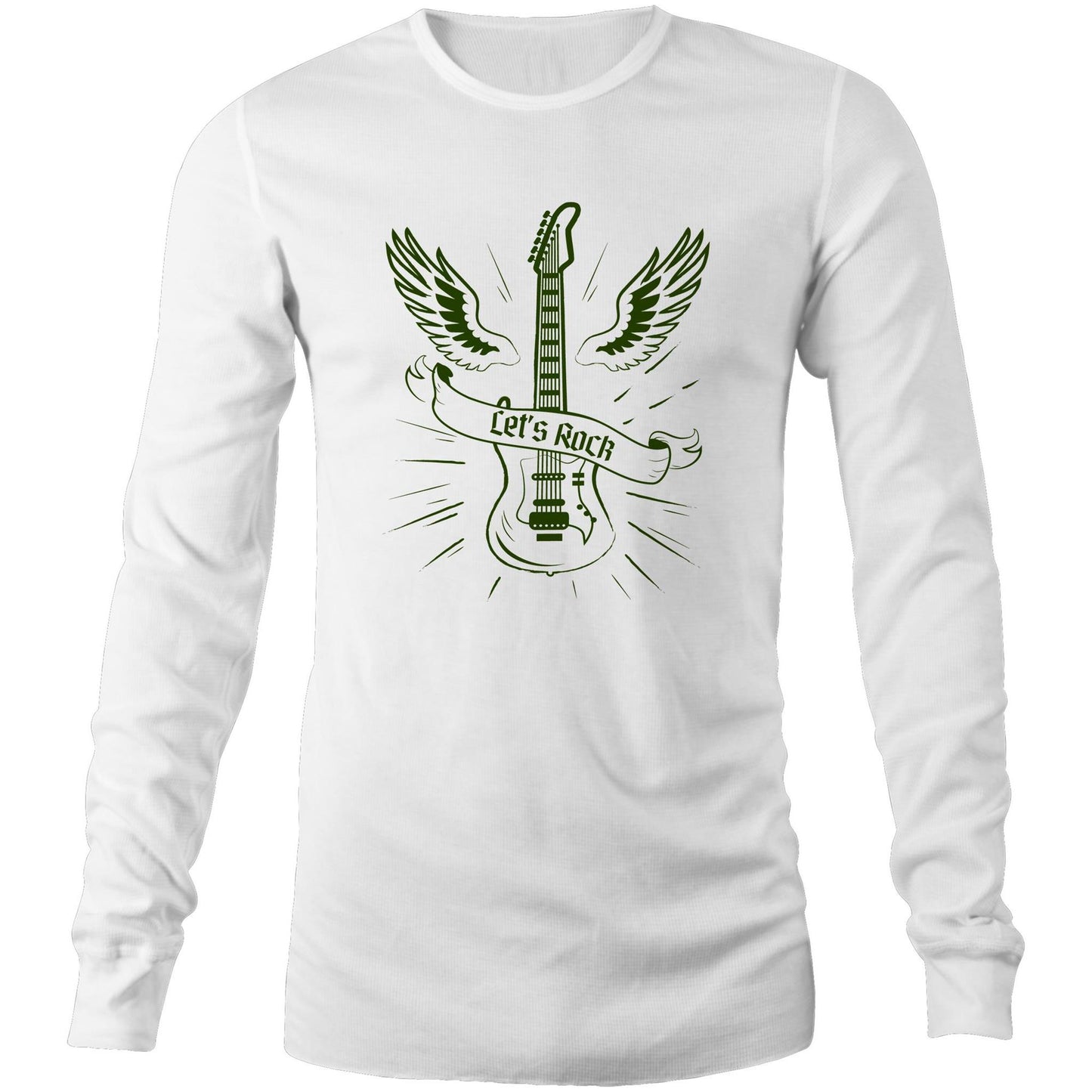 Let's Rock - Long Sleeve T-Shirt White Unisex Long Sleeve T-shirt Music