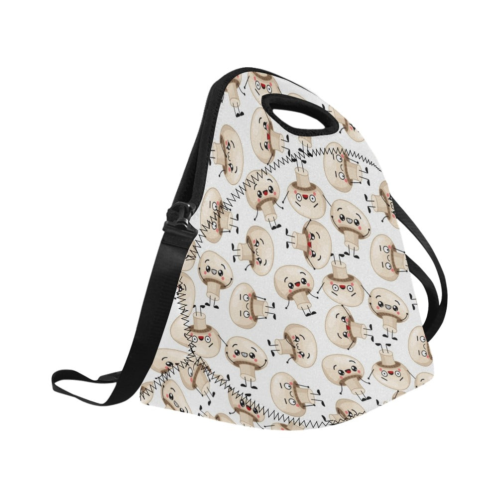 Cute Mushrooms - Neoprene Lunch Bag/Large Neoprene Lunch Bag/Large Food Printed Offshore