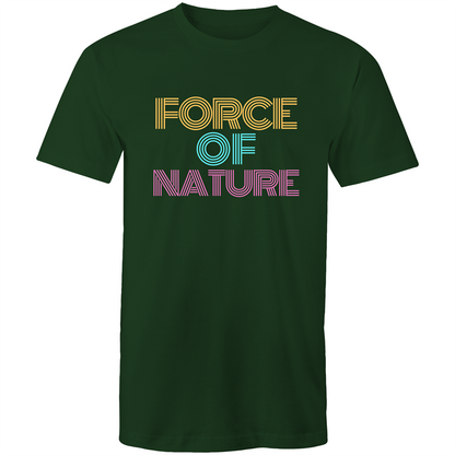 Force Of Nature - Short Sleeve T-shirt Forest Green Fitness T-shirt Fitness Mens Womens