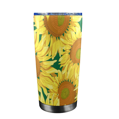 Sunflowers - 20oz Travel Mug with Clear Lid Clear Lid Travel Mug