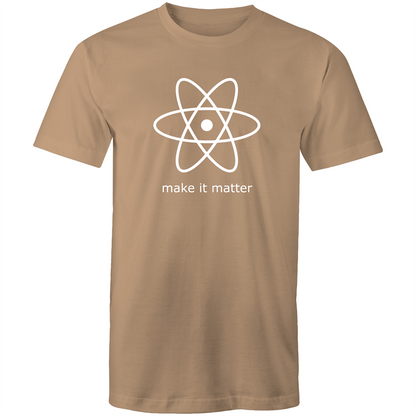 Make It Matter - Mens T-Shirt Tan Mens T-shirt Funny Mens Science