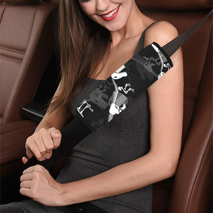 Dinosaur Skeleton Car Seat Belt Cover 7''x10'' (Pack of 2) Car Seat Belt Cover 7x10 (Pack of 2) Printed Offshore