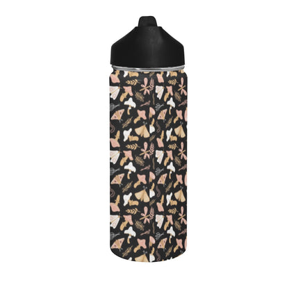 Magic Moth - Insulated Water Bottle with Straw Lid (18 oz) Insulated Water Bottle with Straw Lid
