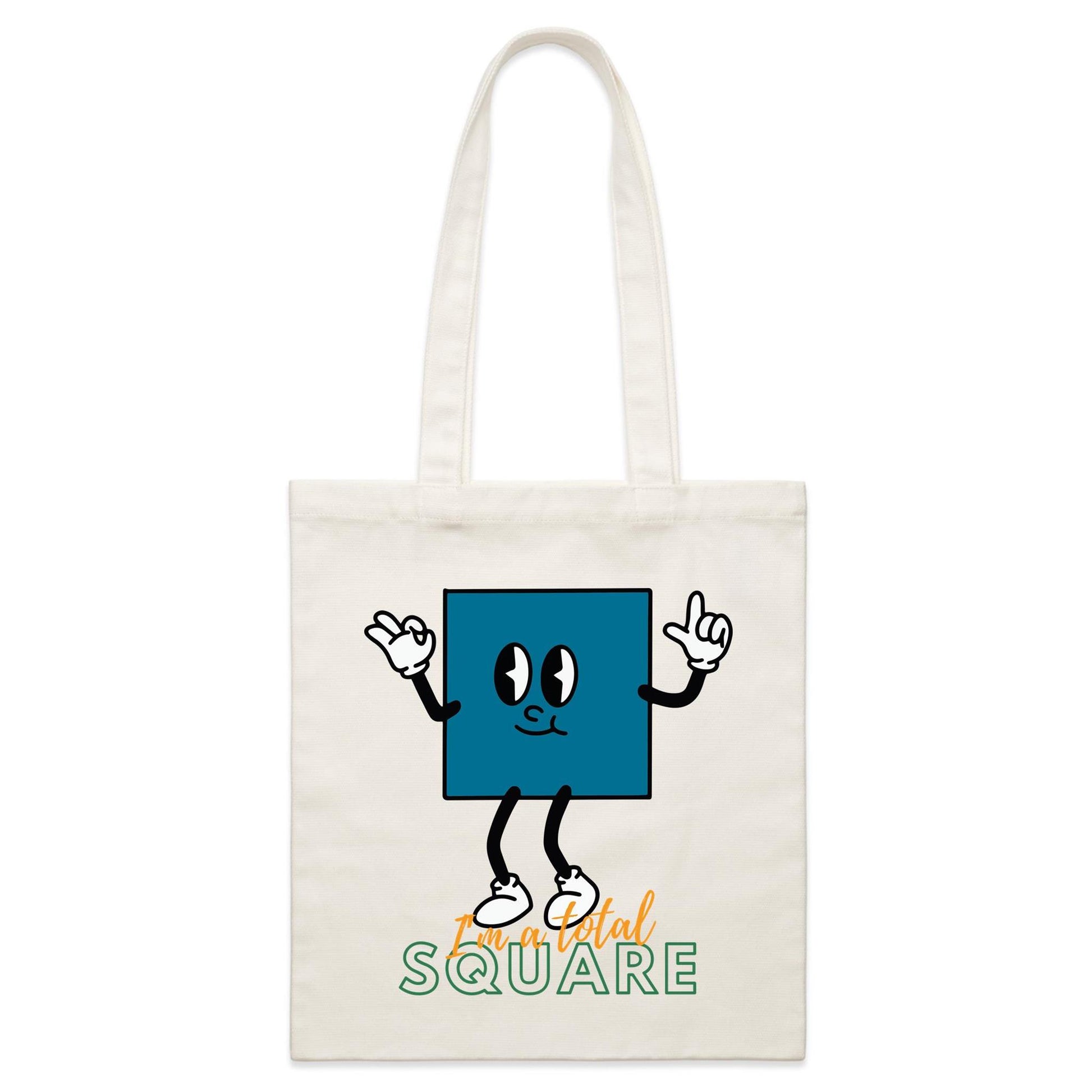 I'm A Total Square - Parcel Canvas Tote Bag Default Title Parcel Tote Bag Funny Maths Science