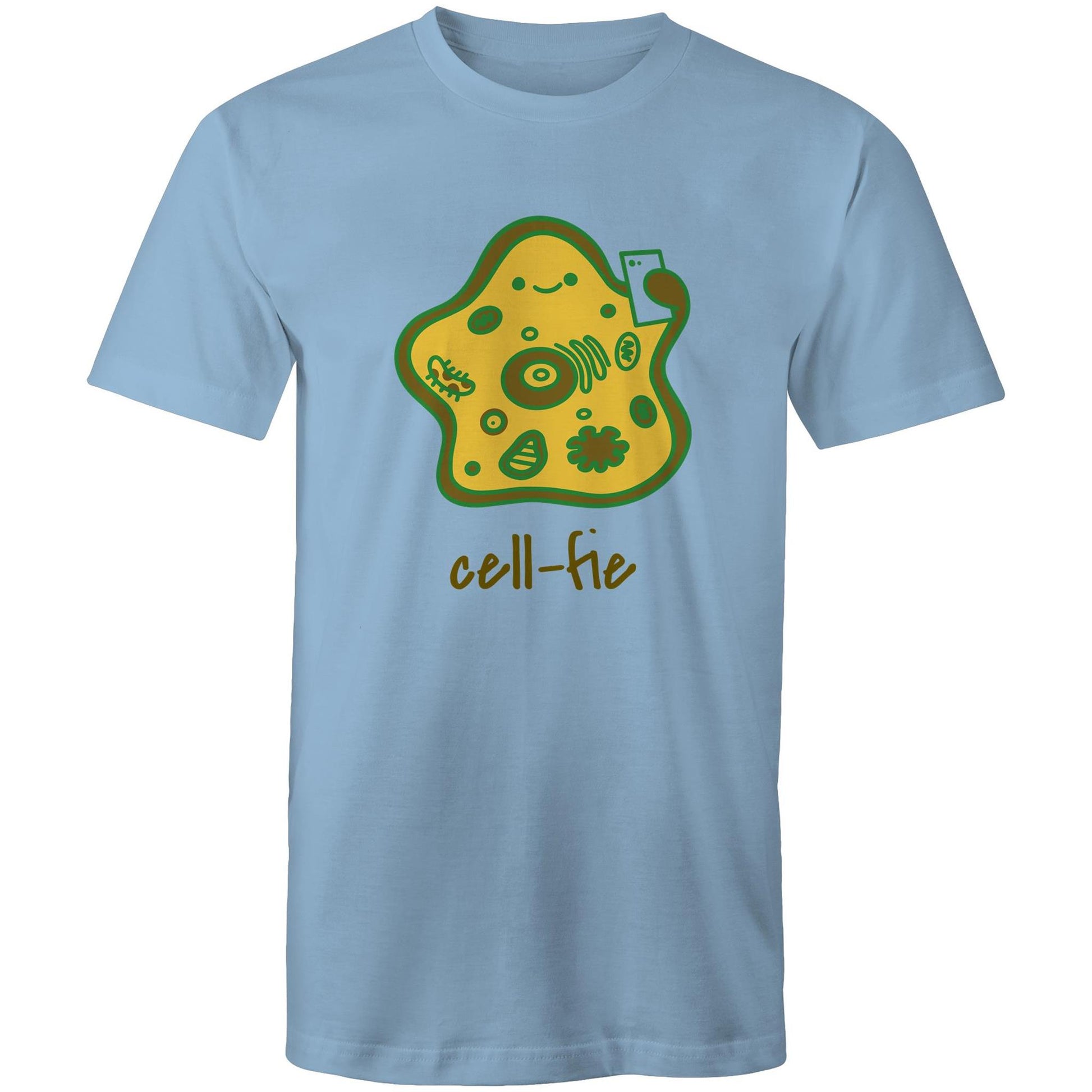 Cell-fie - Mens T-Shirt Carolina Blue Mens T-shirt Science