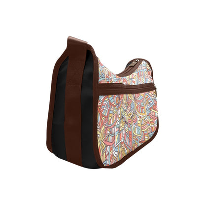 Colour Floral - Crossbody Fabric Handbag Crossbody Handbag