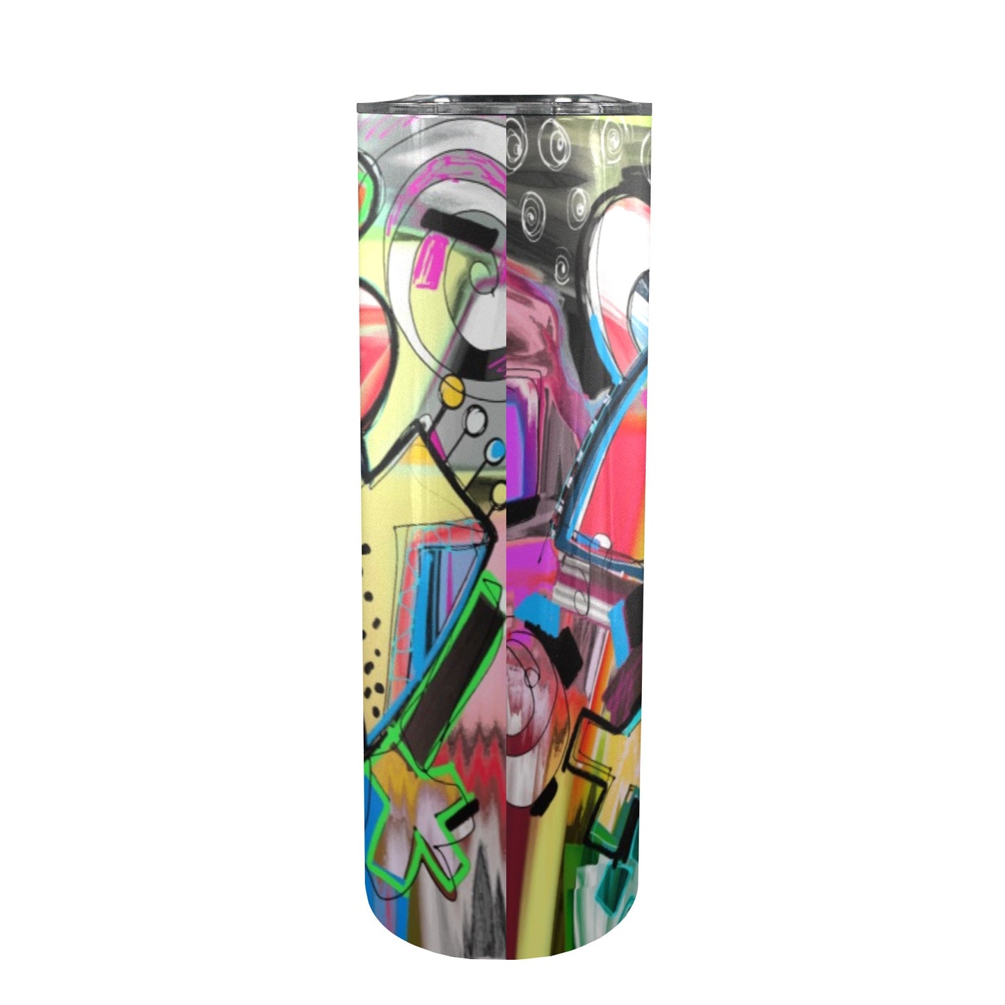 Graffiti Bird - 20oz Tall Skinny Tumbler with Lid and Straw 20oz Tall Skinny Tumbler with Lid and Straw