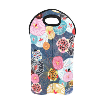 Abstract Floral - 2-Bottle Neoprene Wine Bag 2 Bottle Wine Bag Printed Offshore