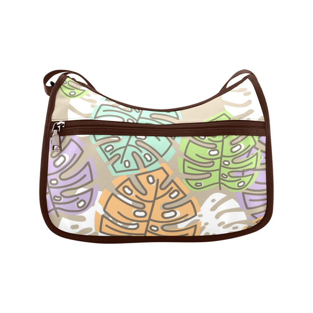 Abstract Leaves - Crossbody Fabric Handbag Crossbody Handbag