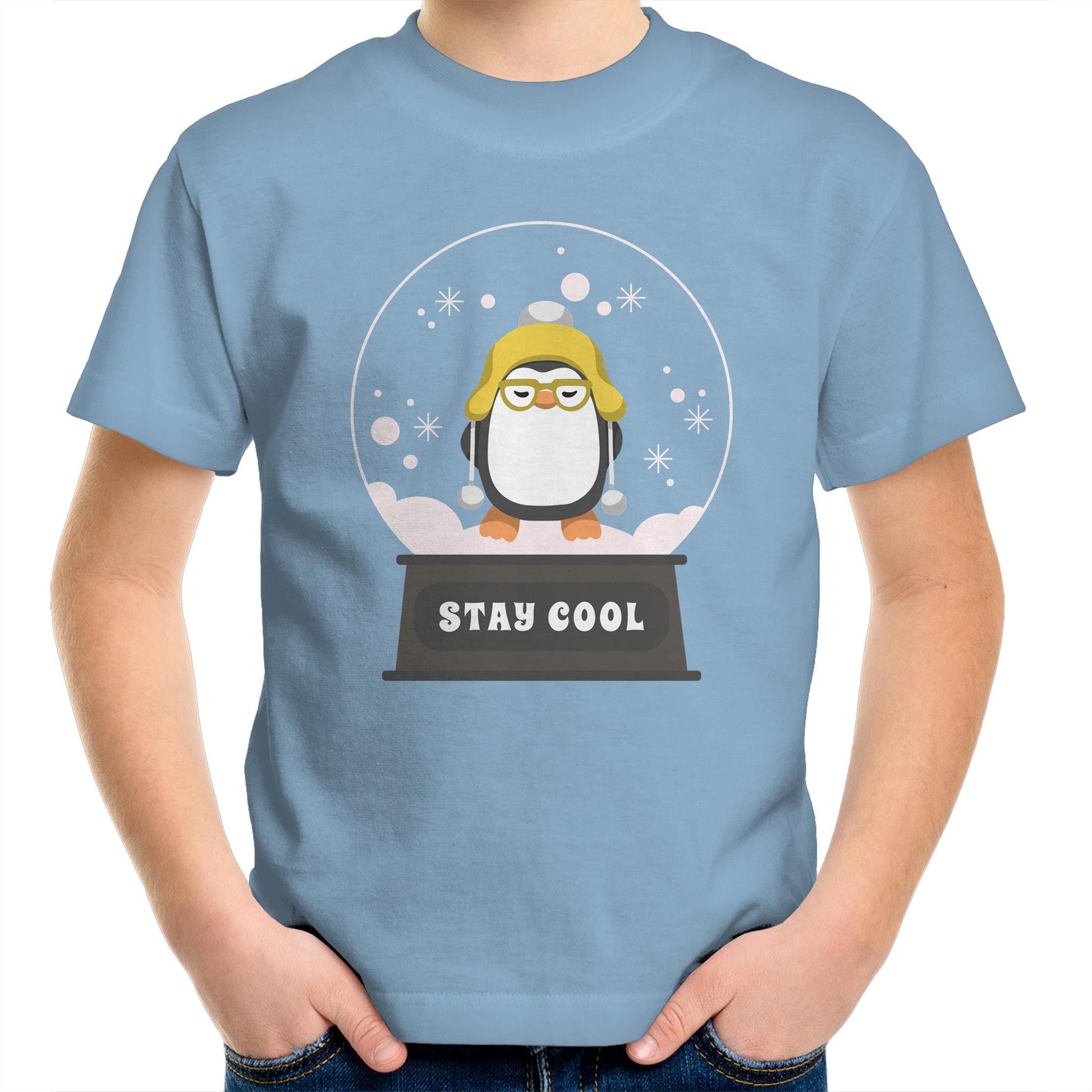 Stay Cool - Kids Youth Crew T-Shirt Carolina Blue Christmas Kids T-shirt Merry Christmas