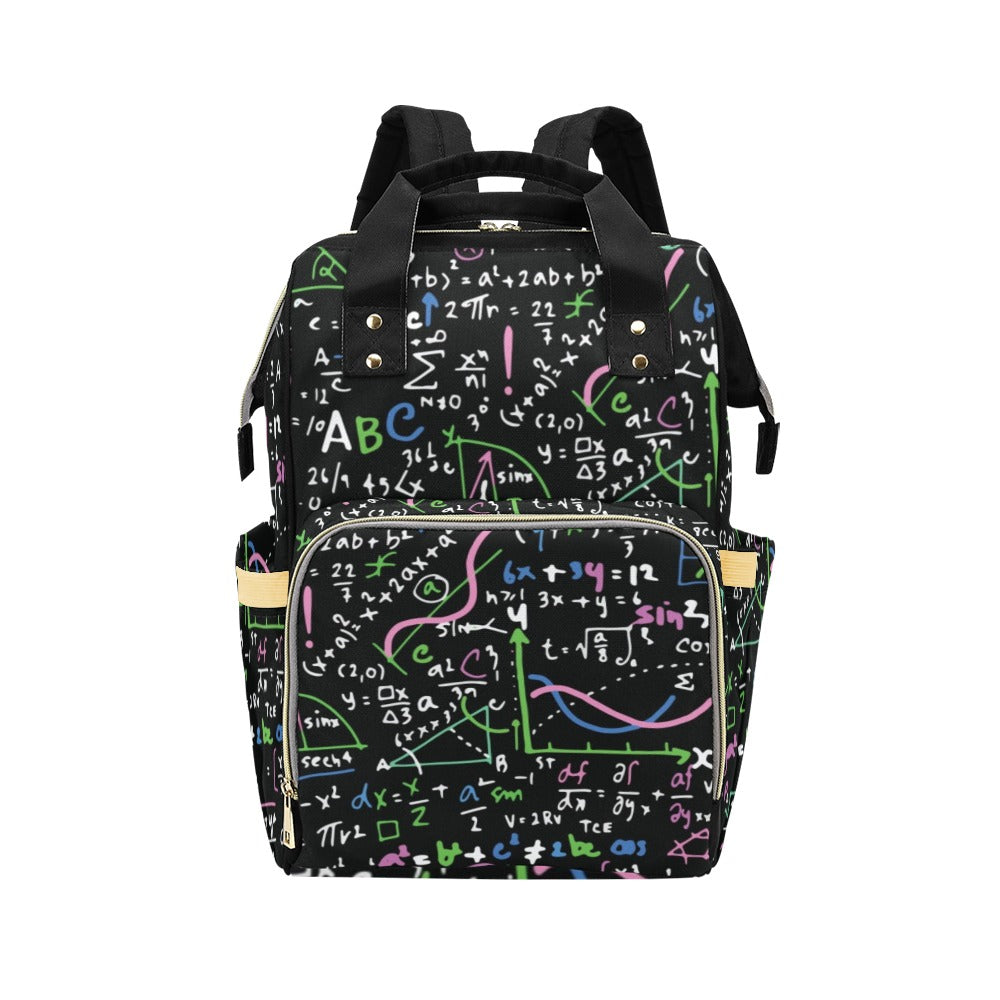 Equations In Green And Pink - Multi-Function Backpack Multifunction Backpack