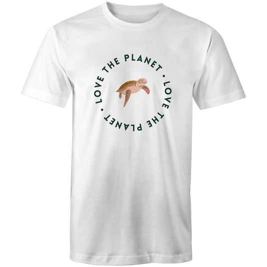 Love The Planet - Mens T-Shirt White Mens T-shirt animal Environment