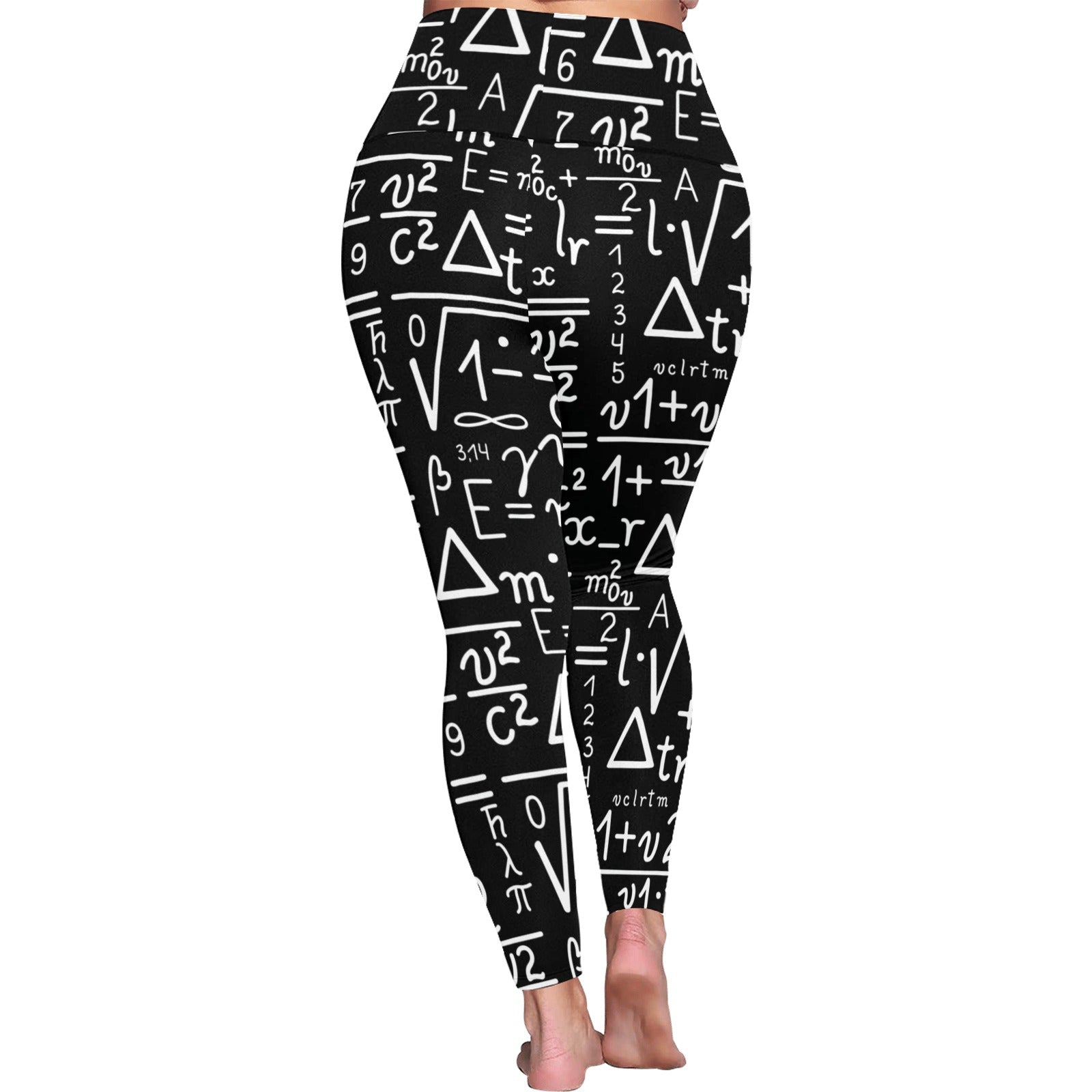 Mathematics - Women's Plus Size High Waist Leggings Women's Plus Size High Waist Leggings Maths Printed Offshore Science