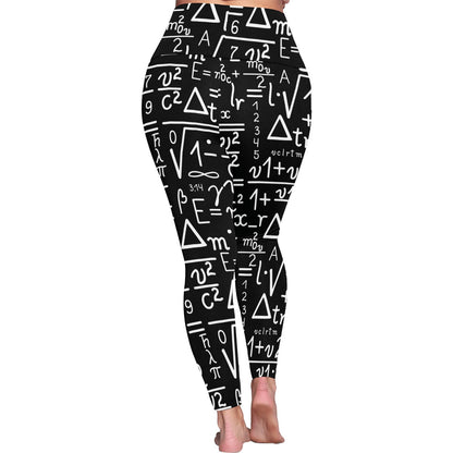 Mathematics - Women's Plus Size High Waist Leggings Women's Plus Size High Waist Leggings Maths Printed Offshore Science