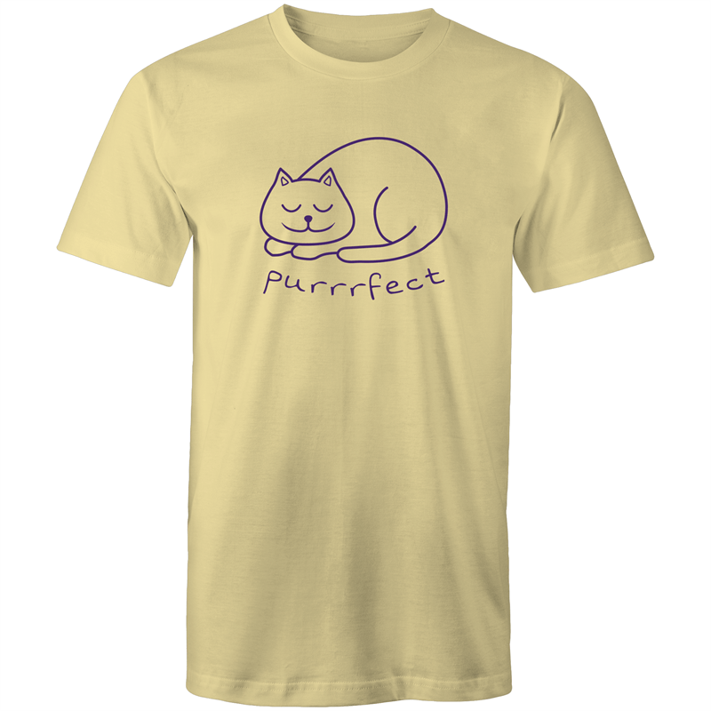 Purrrfect - Mens T-Shirt Lemon Mens T-shirt animal Mens
