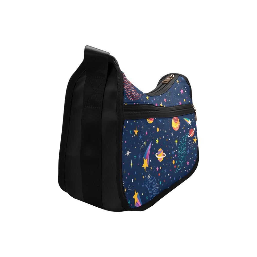 Colourful Space - Crossbody Fabric Handbag Crossbody Handbag