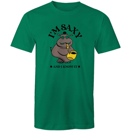 I'm Saxy And I Know It - Mens T-Shirt Kelly Green Mens T-shirt animal Music
