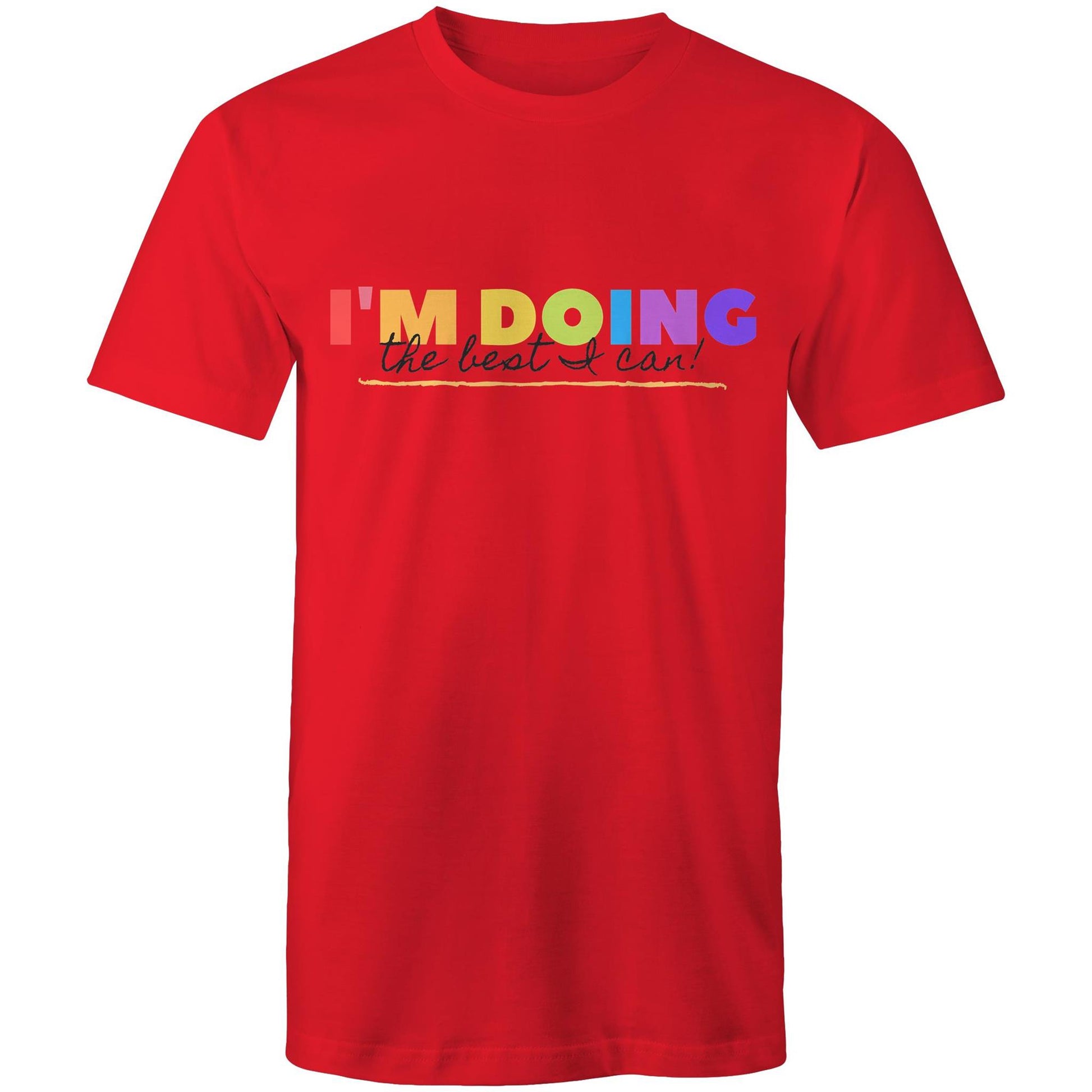 I'm Doing The Best I Can - Mens T-Shirt Red Mens T-shirt Motivation