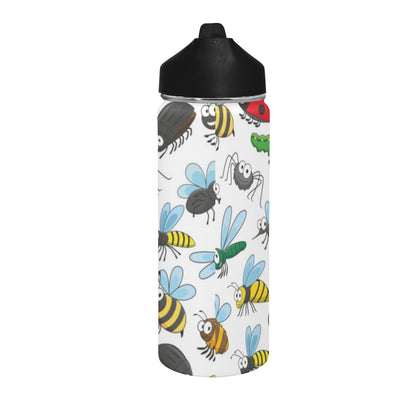 Little Creatures - Insulated Water Bottle with Straw Lid (18 oz) Insulated Water Bottle with Straw Lid