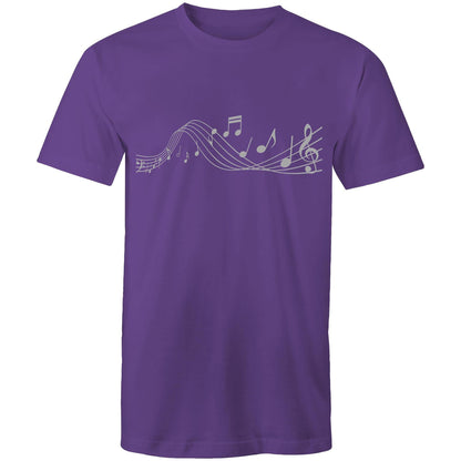 Music Notes - Mens T-Shirt Purple Mens T-shirt Mens Music