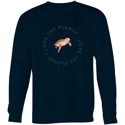 Love The Planet - Crew Sweatshirt Navy Sweatshirt Environment