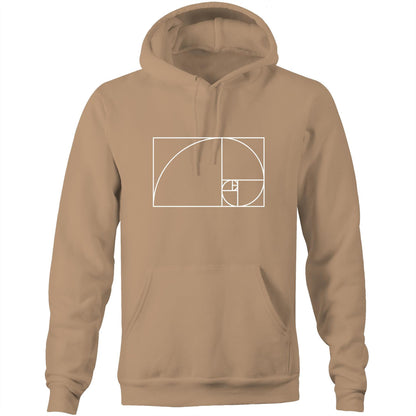 Fibonacci - Pocket Hoodie Sweatshirt Tan Hoodie Maths Mens Science Womens