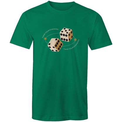 Dice, Take Your Chances - Mens T-Shirt Kelly Green Mens T-shirt Games