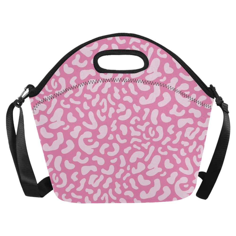 Pink Leopard - Neoprene Lunch Bag/Large Neoprene Lunch Bag/Large animal Printed Offshore