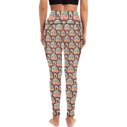 Coffee Van - Women's Leggings with Pockets Women's Leggings with Pockets S - 2XL Coffee Printed Offshore