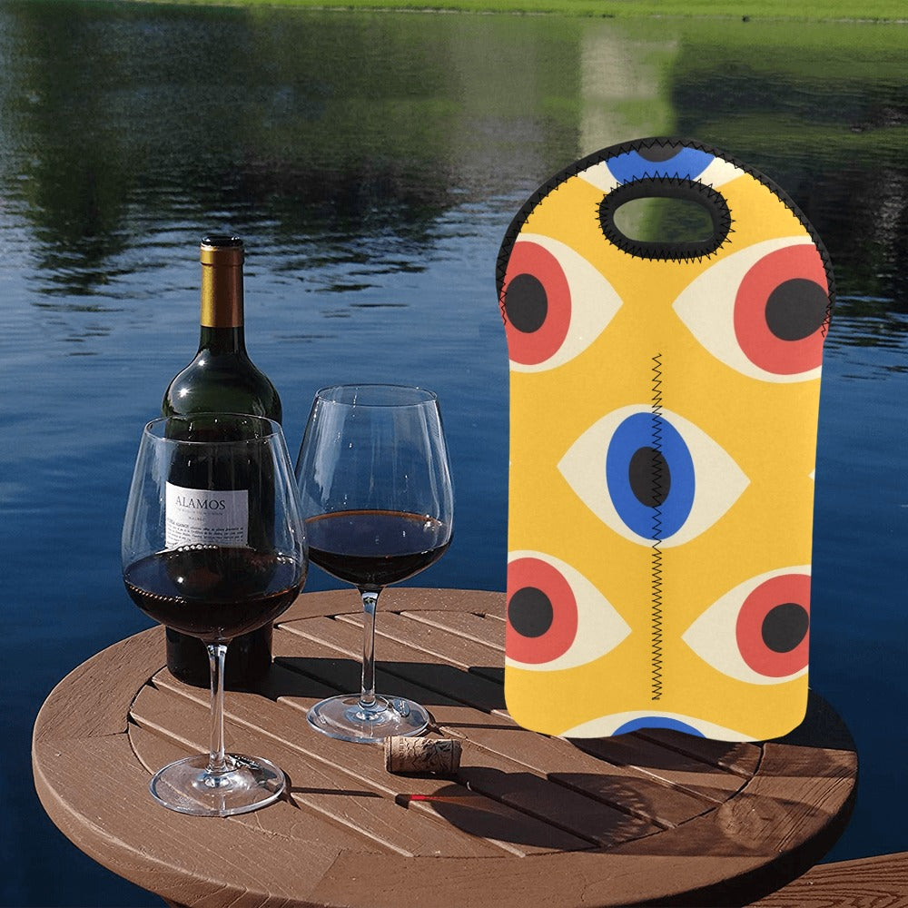 Eyes on Yellow - 2-Bottle Neoprene Wine Bag 2 Bottle Wine Bag Printed Offshore