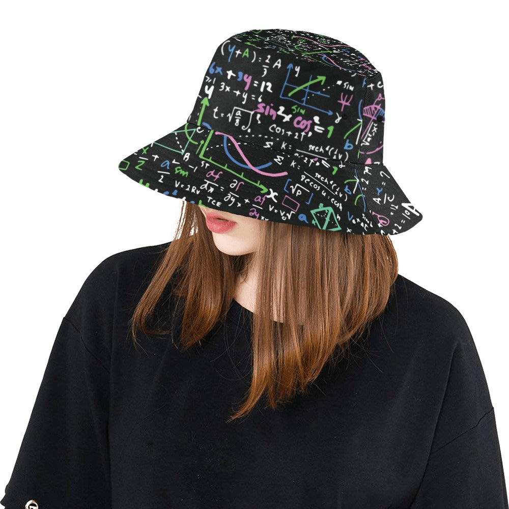 Equations In Green And Pink - Bucket Hat Bucket Hat for Women Maths Printed Offshore Science