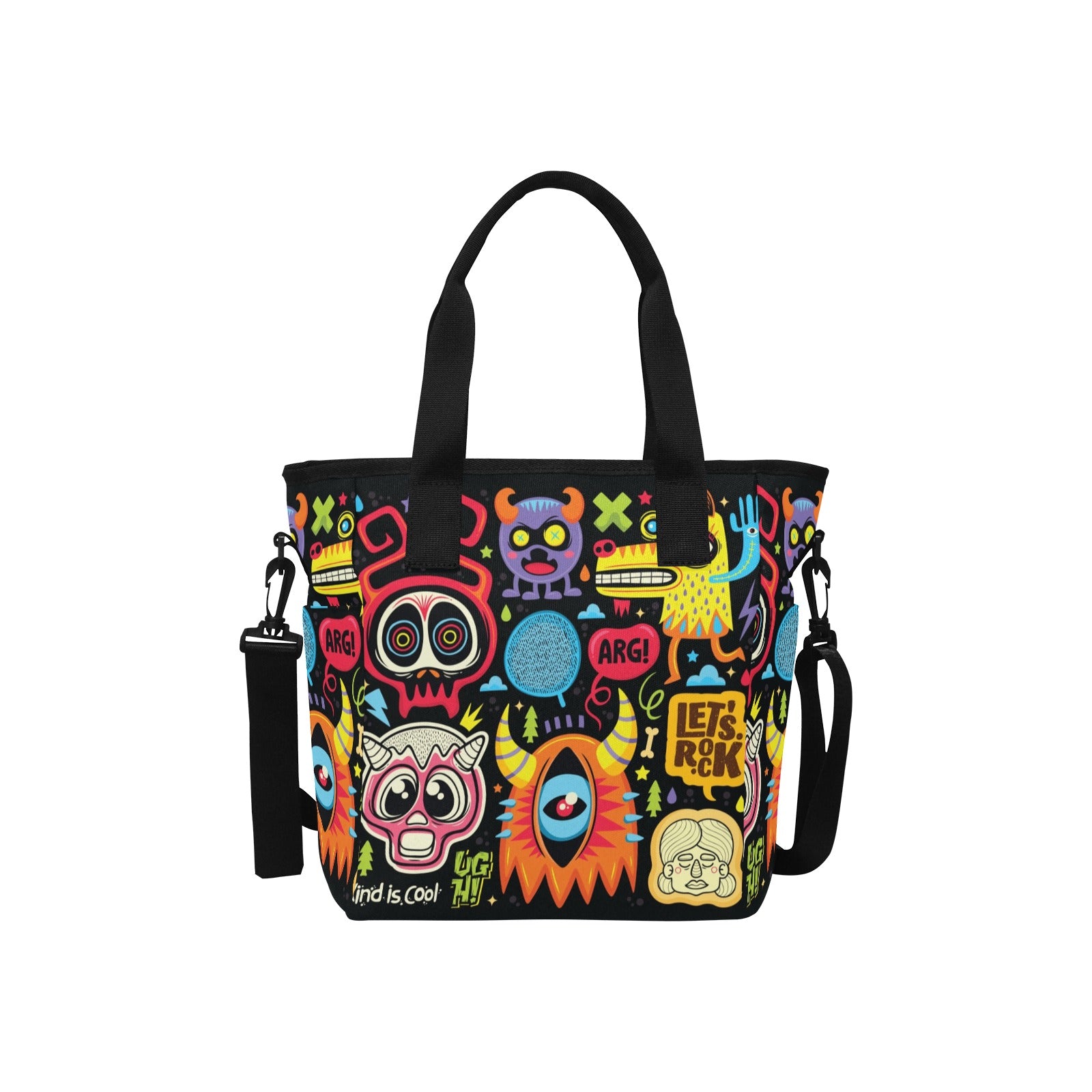 Monster Kids - Tote Bag with Shoulder Strap Nylon Tote Bag