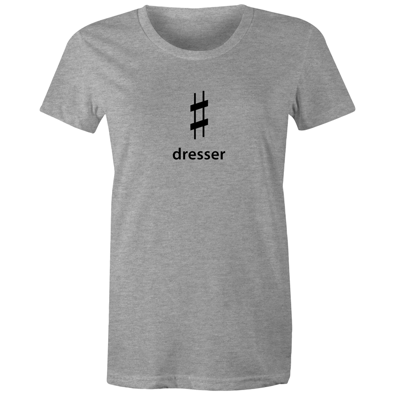 Sharp Dresser - Women's T-shirt Grey Marle Womens T-shirt Music Womens