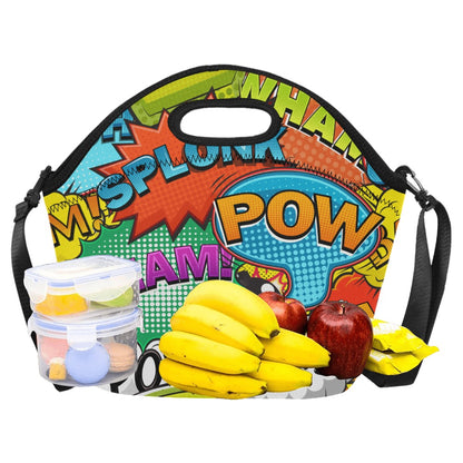 Comic Book 2 - Neoprene Lunch Bag/Large Neoprene Lunch Bag/Large comic