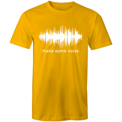 Make Some Noise - Mens T-Shirt Gold Mens T-shirt Mens Music Science
