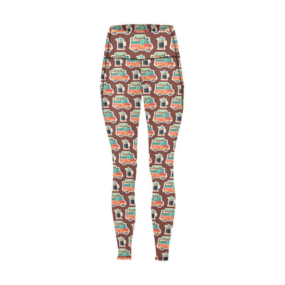 Coffee Van - Women's Leggings with Pockets Women's Leggings with Pockets S - 2XL Coffee Printed Offshore