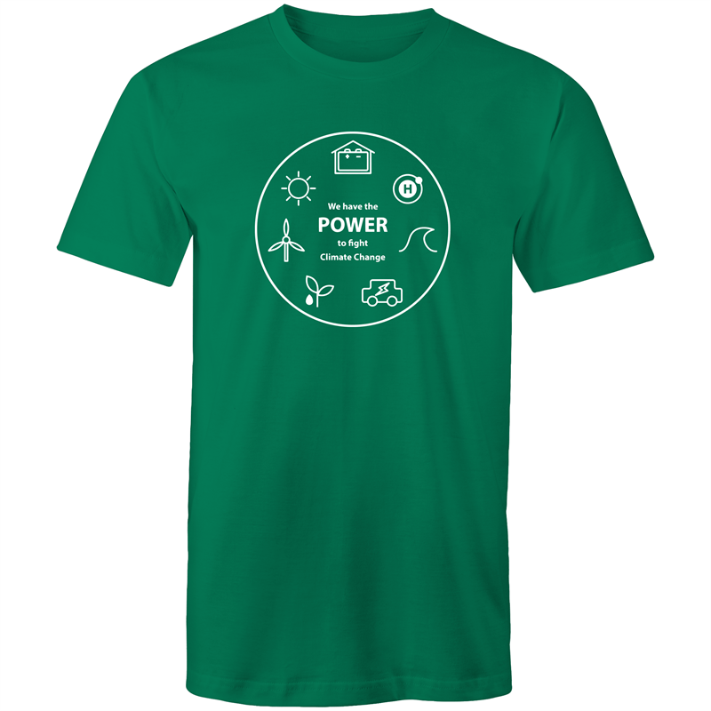 We Have The Power - Mens T-Shirt Kelly Green Mens T-shirt Environment Mens Science