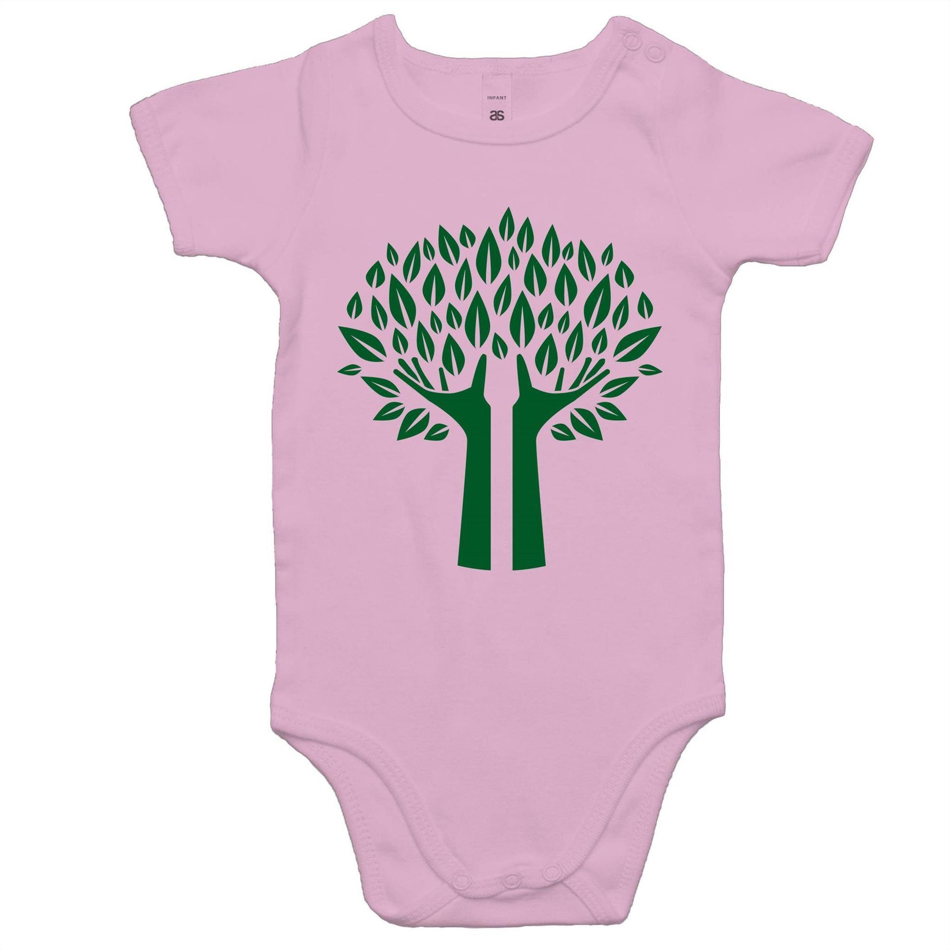 Green Tree - Baby Bodysuit Pink Baby Bodysuit Environment kids Plants