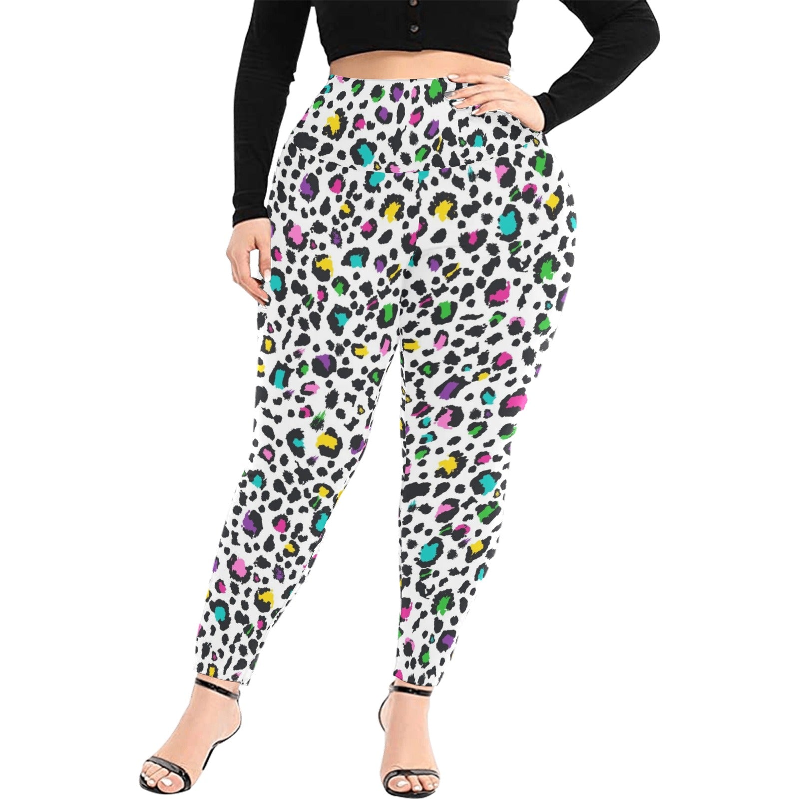 Animal Print In Colour - Women's Extra Plus Size High Waist Leggings Women's Extra Plus Size High Waist Leggings animal Printed Offshore