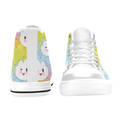 Happy Clouds - High Top Canvas Shoes for Kids Kids High Top Canvas Shoes