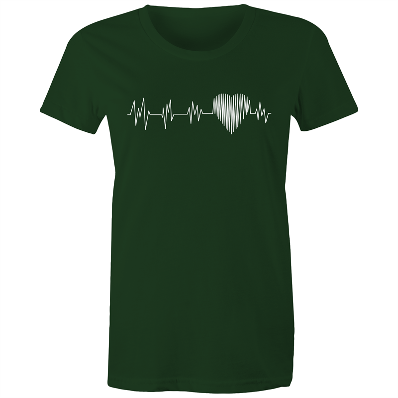 Heartbeat - Women's T-shirt Forest Green Womens T-shirt Womens