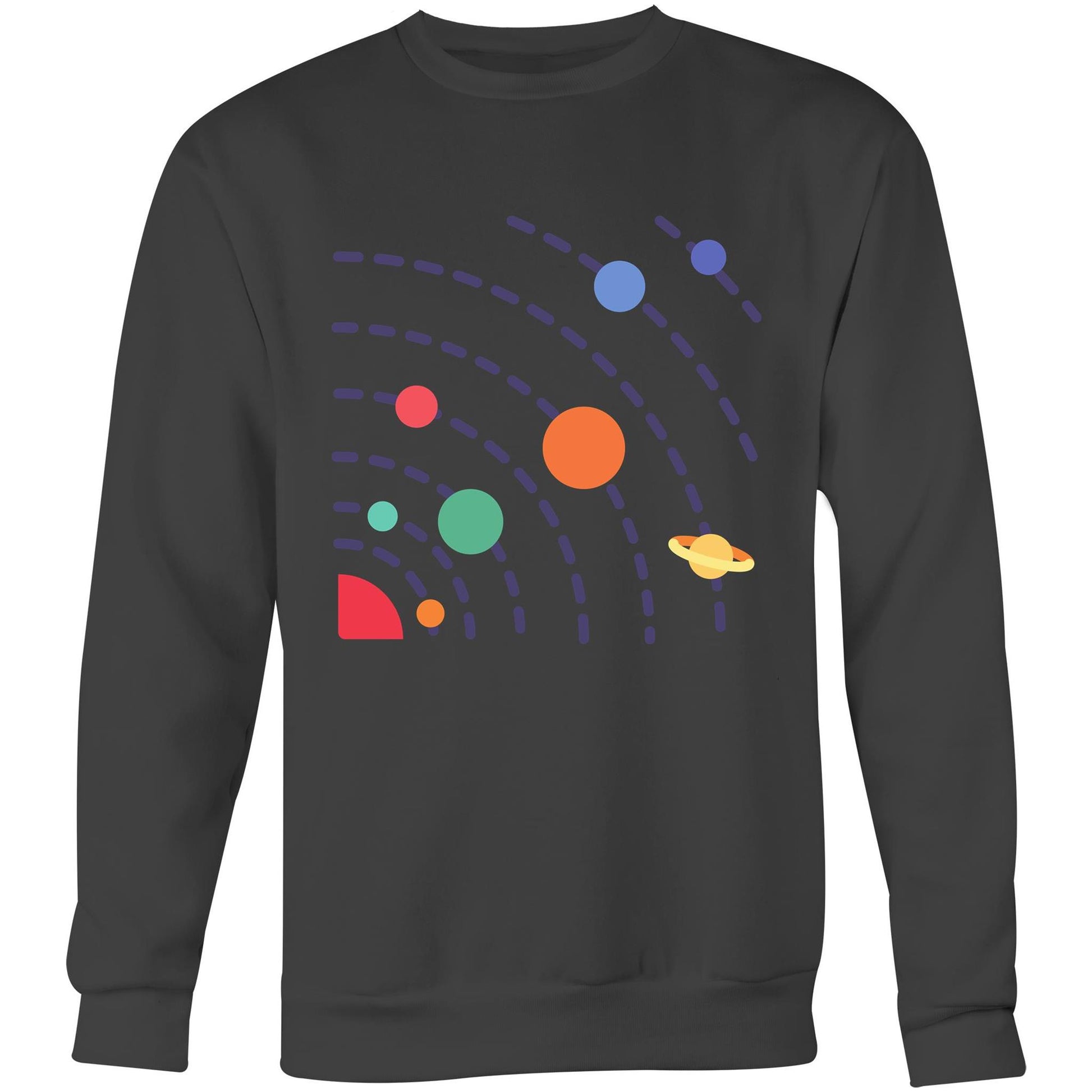 Solar System - Crew Sweatshirt Coal Sweatshirt Mens Space Womens