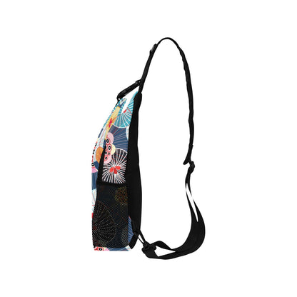 Abstract Floral - Cross-Body Chest Bag Cross-Body Chest Bag