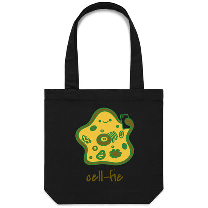 Cell-fie - Canvas Tote Bag Black One Size Tote Bag Science