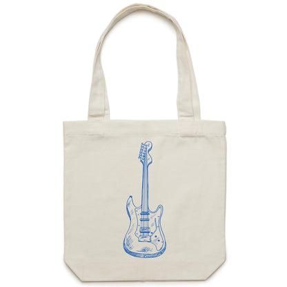 Guitar - Canvas Tote Bag Cream One-Size Tote Bag Music