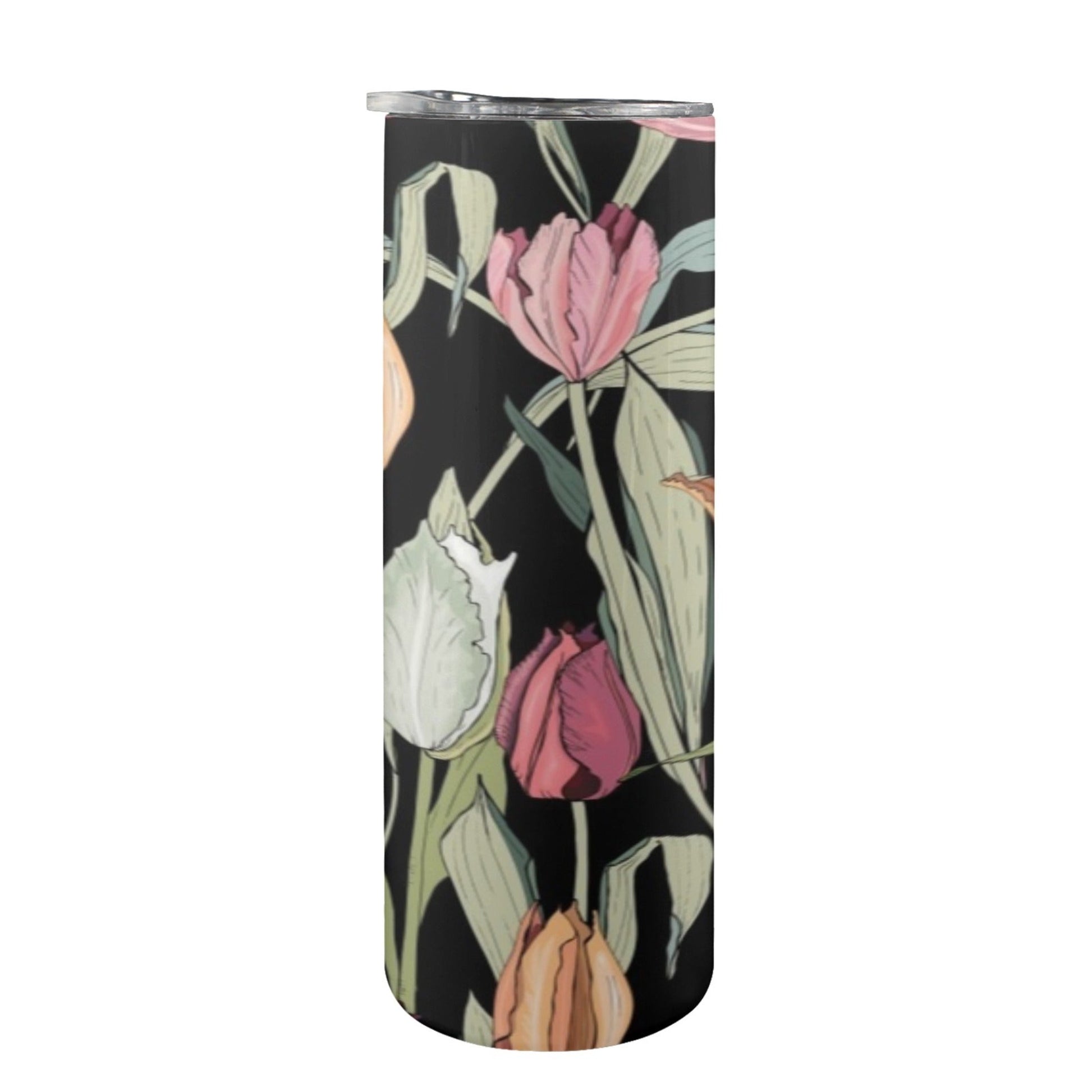 Tulips - 20oz Tall Skinny Tumbler with Lid and Straw 20oz Tall Skinny Tumbler with Lid and Straw