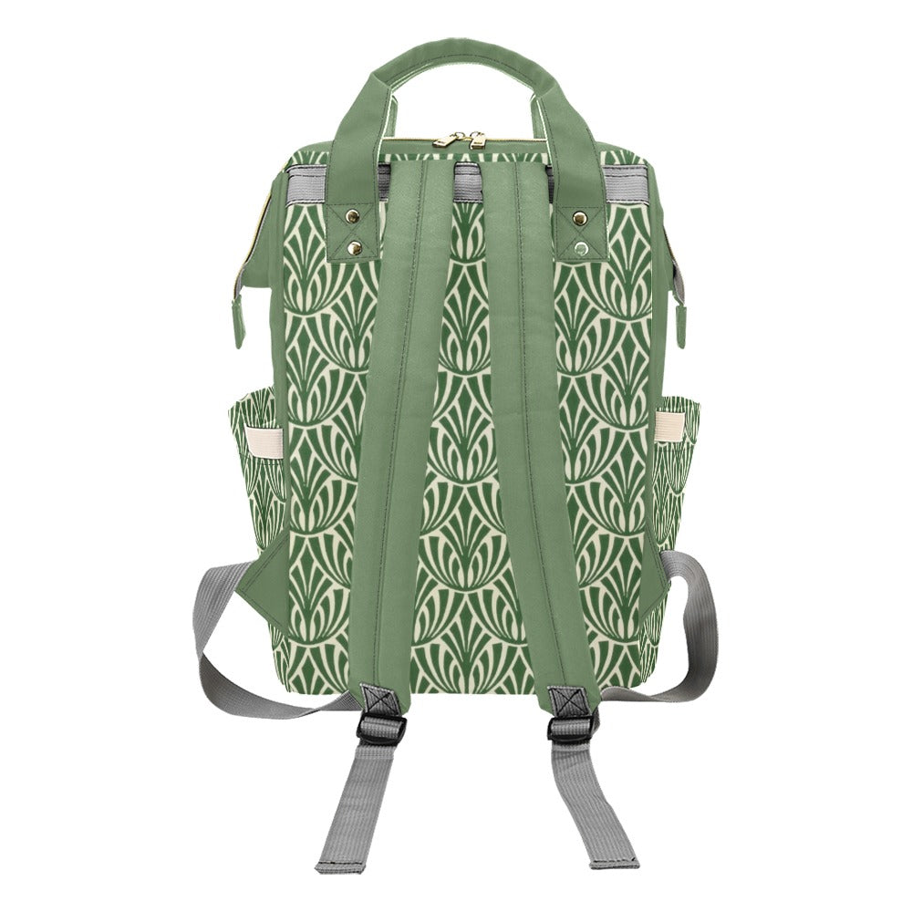 Green Pattern - Multifunction Backpack Multifunction Backpack