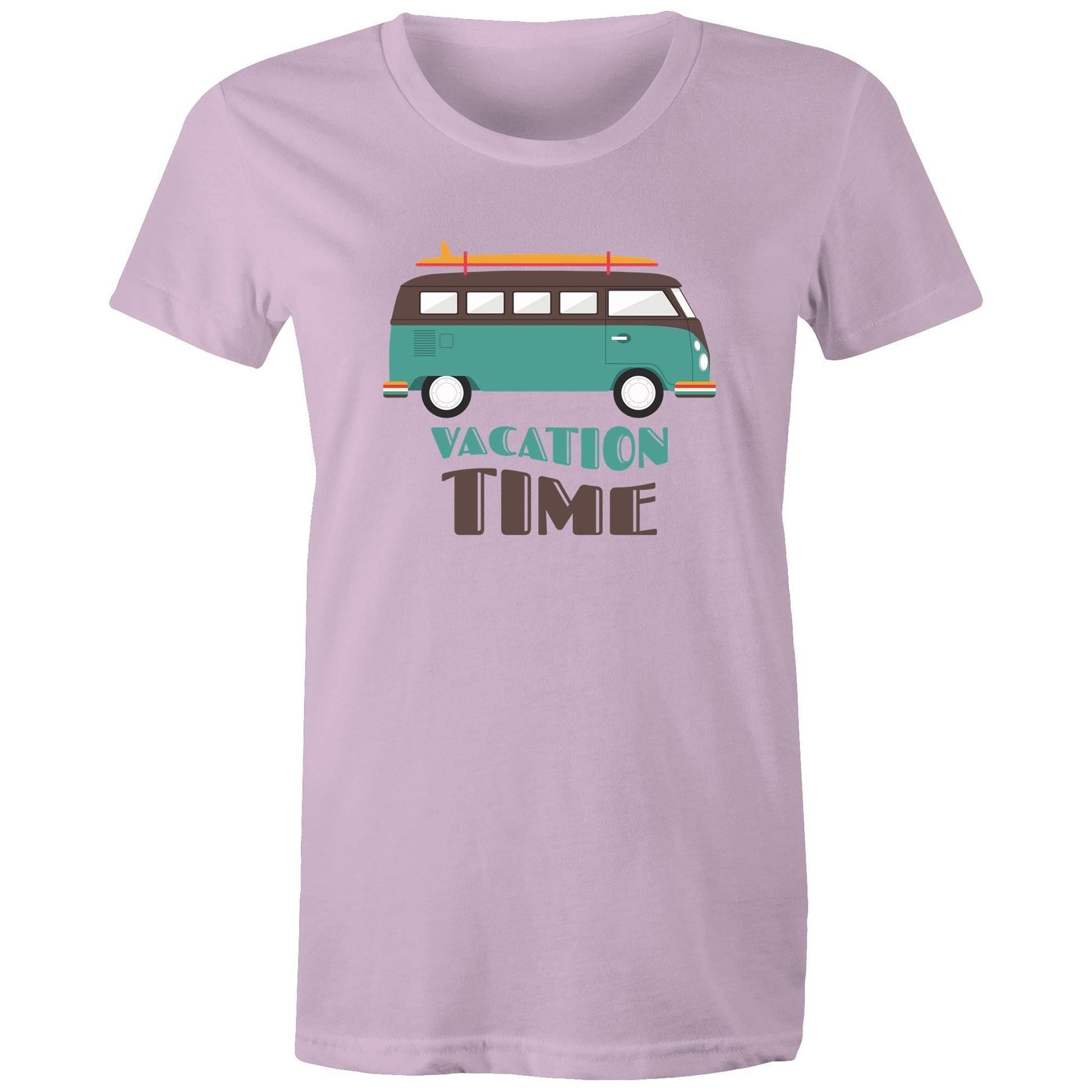 Vacation Time - Women's T-shirt Lavender Womens T-shirt Retro Summer Womens