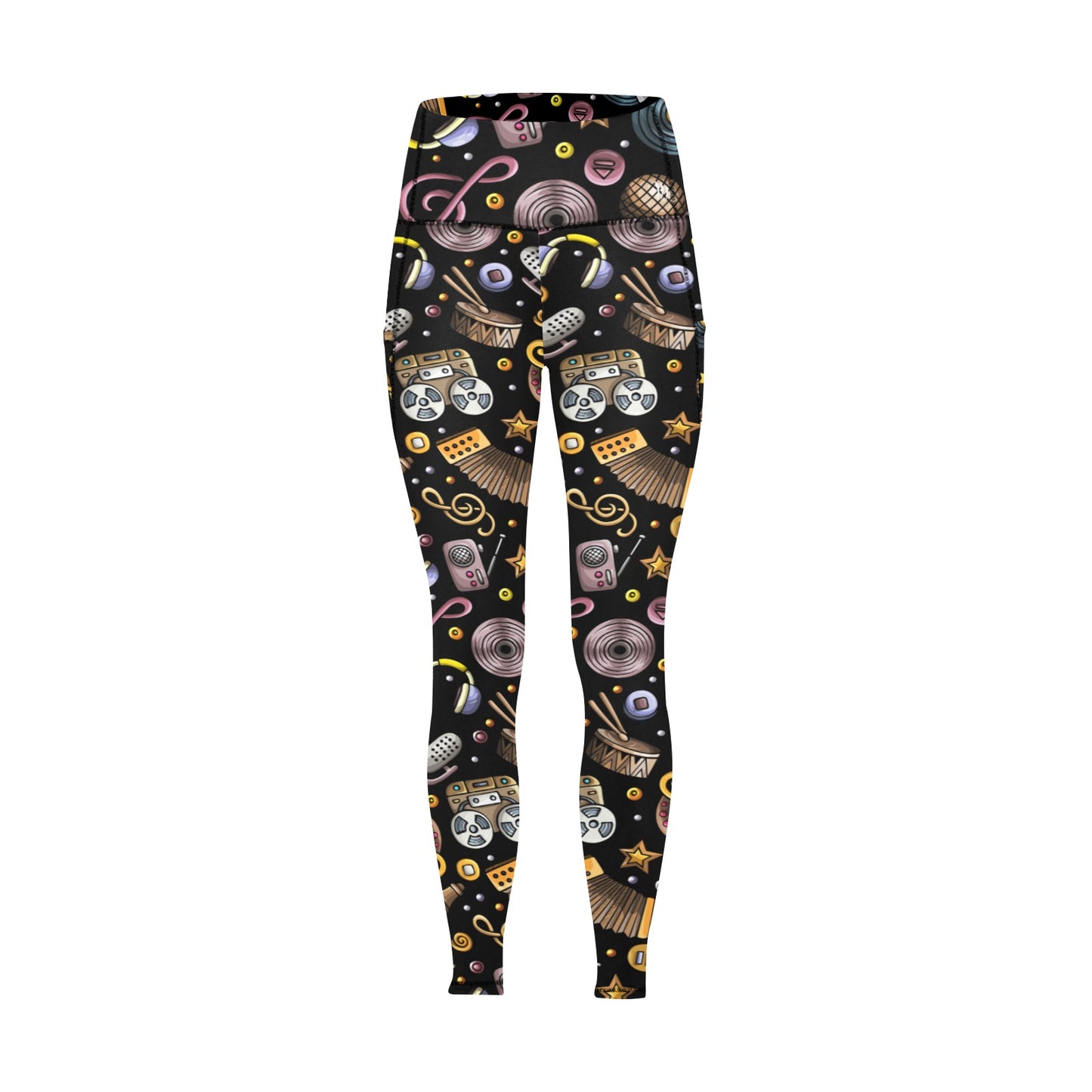 Retro Music Mix - Women's Leggings with Pockets Women's Leggings with Pockets S - 2XL Music